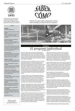 saber c&oacute;mo 17 - Instituto Nacional de Tecnolog&iacute;a Industrial