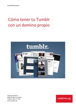 C&oacute;mo tener tu Tumblr con un domino propio - Pressroom Hostalia