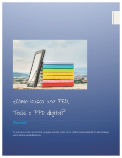 ! &iquest;C&oacute;mo busco una PED, Tesis o PPD digital?