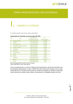 C&Oacute;MO HACER NEGOCIOS CON GUATEMALA - ProChile