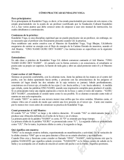 C&Oacute;MO PRACTICAR KUNDALINI YOGA Para principiantes: Si es