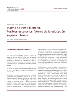 &iquest;C&oacute;mo se viene la mano? Posibles escenarios futuros de la