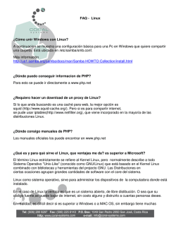FAQ - Linux &iquest;C&oacute;mo unir Windows con Linux? A continuacion se