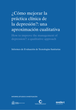 0059975 C&oacute;mo mejorar la pr&aacute;ctica cl&iacute;nica de la depresi&oacute;n una