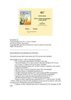 README for: C&oacute;mo programar en C/C++ y Java, 4 edici&oacute;n por
