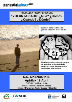 &ldquo;VOLUNTARIADO: &iquest;Qu&eacute;? &iquest;C&oacute;mo? &iquest;Cu&aacute;ndo? &iquest;D&oacute;nde?&rdquo; C.C.
