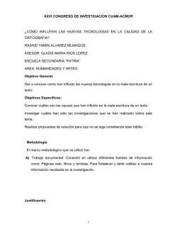 XXVI CONGRESO DE INVESTIGACION CUAM-ACMOR &iquest;C&Oacute;MO