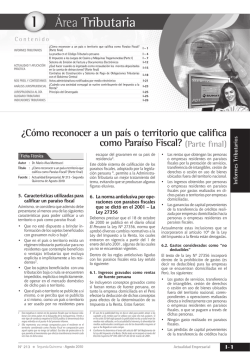 I &iquest;C&oacute;mo reconocer a un pa&iacute;s o territorio que califica como Para&iacute;so