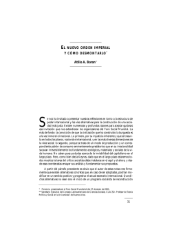 EL NUEVO ORDEN IMPERIAL Y C&Oacute;MO DESMONTARLO - Alba