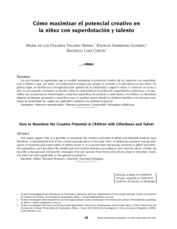 C&oacute;mo maximizar el potencial creativo en la ni&ntilde;ez con superdotaci&oacute;n
