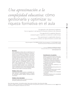 Una aproximaci&oacute;n a la complejidad educativa: c&oacute;mo - Edu21