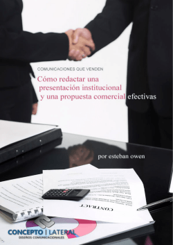 &iquest;C&Oacute;MO REDACTAR UNA PRESENTACI&Oacute;N - Concepto Lateral