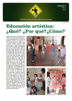 Educaci&oacute;n art&iacute;stica: &iquest;Qu&eacute;? &iquest;Por qu&eacute;?&iquest;C&oacute;mo?