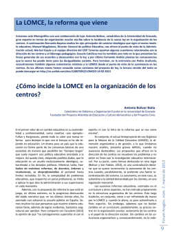 La LOMCE, la reforma que viene &iquest;C&oacute;mo incide la LOMCE - Dialnet