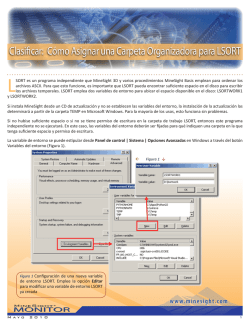Clasificar: C&oacute;mo Asignar una Carpeta Organizadora para LSORT