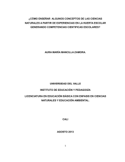 &iquest;C&Oacute;MO ENSE&Ntilde;AR ALGUNOS CONCEPTOS DE LAS CIENCIAS