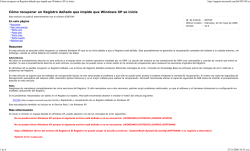 C&oacute;mo recuperar un Registro da&ntilde;ado que impide que Windows XP s...