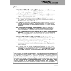 &permil;CD-RW4U Gu&iacute;a de inicio r&aacute;pido &iquest;C&oacute;mo&hellip; - teacmexico.net