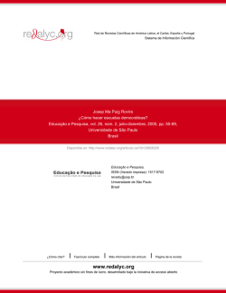 Redalyc.&iquest;C&oacute;mo hacer escuelas democr&aacute;ticas?