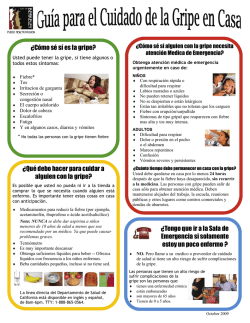 &iquest;C&oacute;mo s&eacute; s&iacute; es la gripe? &iquest;Qu&eacute; debo hacer para cuidar a alguien
