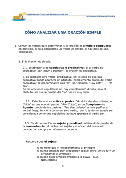 C&Oacute;MO ANALIZAR UNA ORACI&Oacute;N SIMPLE - Educar para el futuro