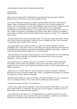 &ldquo;POR MOMENTOS ME GUSTA C&Oacute;MO JUEGA - ABCD On Line
