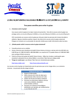 &iexcl;C&Oacute;MO MANTENERSE SALUDABLE DURANTE LA ESTACI&Oacute;N DE