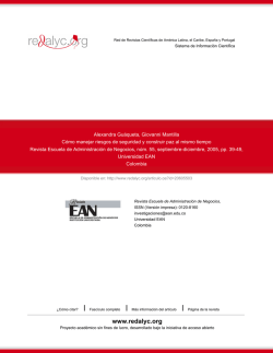 Redalyc.C&oacute;mo manejar riesgos de seguridad y construir paz al