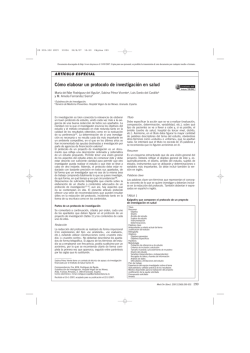 C&oacute;mo elaborar un protocolo de investigaci&oacute;n en salud - Hospital