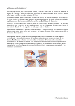 &iquest;C&oacute;mo me cepillo los dientes? Hay muchas - Paciente dental