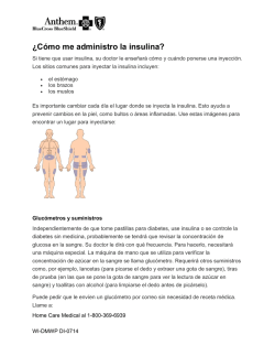 &iquest;C&oacute;mo me administro la insulina? - Anthem