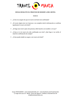 DUDAS DURANTE EL PROCESO DE - Hoteles de Chollo