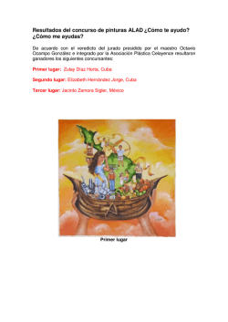 Resultados del concurso de pinturas ALAD &iquest;C&oacute;mo te ayudo