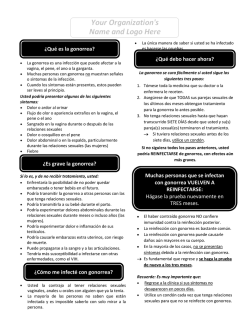 &iquest;Qu&eacute; es la gonorrea? &iquest;Es grave la gonorrea? &iquest;C&oacute;mo me infect&eacute;