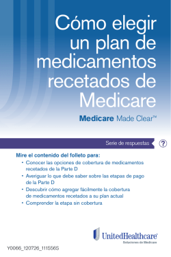 C&oacute;mo elegir un plan de medicamentos recetados de Medicare