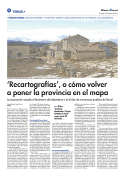 'Recartograf&iacute;as', o c&oacute;mo volver a poner la provincia en el - Unizar