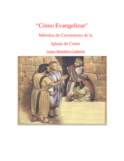 &ldquo;C&oacute;mo Evangelizar&rdquo;