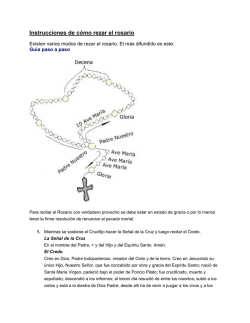 Instrucciones de c&oacute;mo rezar el rosario - Centro San Juan Diego