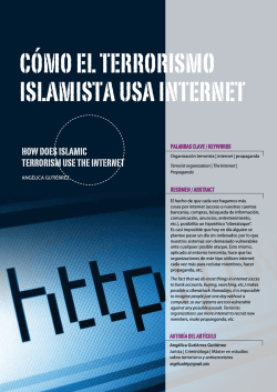 C&Oacute;MO EL TERRORIsMO IsLAMIsTA UsA INTERNET - Dialnet
