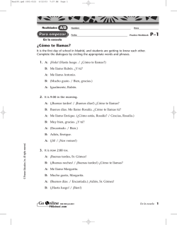 &iquest;C&oacute;mo te llamas? A/B