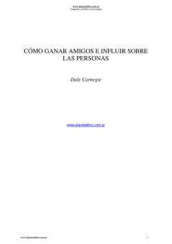 C&Oacute;MO GANAR AMIGOS E INFLUIR SOBRE LAS PERSONAS