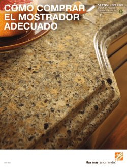 C&Oacute;MO COMPRAR EL MOSTRADOR ADECUADO - Home Depot