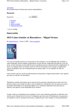 Innovaci&oacute;n SEO C&oacute;mo triunfar en Buscadores &ndash; Miguel Orense - Esic