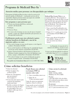 Programa de Medicaid Buy-In C&oacute;mo solicitar beneficios