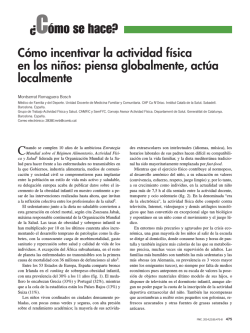 C&oacute;mo incentivar la actividad f&iacute;sica en los ni&ntilde;os: piensa - Camfic