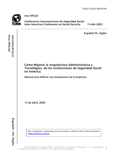 C&oacute;mo Mejorar la Arquitectura Administrativa y Tecnol&oacute;gica - CISS