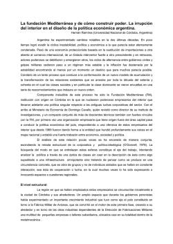 La fundaci&oacute;n Mediterr&aacute;nea y de c&oacute;mo construir poder. La irrupci&oacute;n