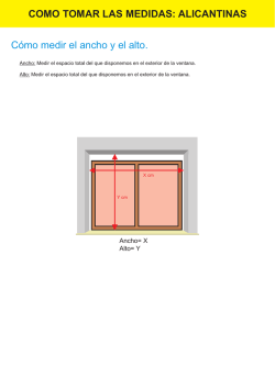 COMO TOMAR LAS MEDIDAS: ALICANTINAS C&oacute;mo medir el