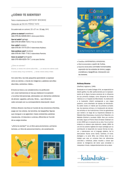 &iquest;C&Oacute;MO TE SIENTES? - Kalandraka