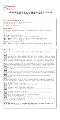 &iquest;C&oacute;mo incide el tr&aacute;nsito av&iacute;cola sobre el emplazamiento?